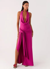 Rowan Ray Cowl Maxi Dress - Fuchsia