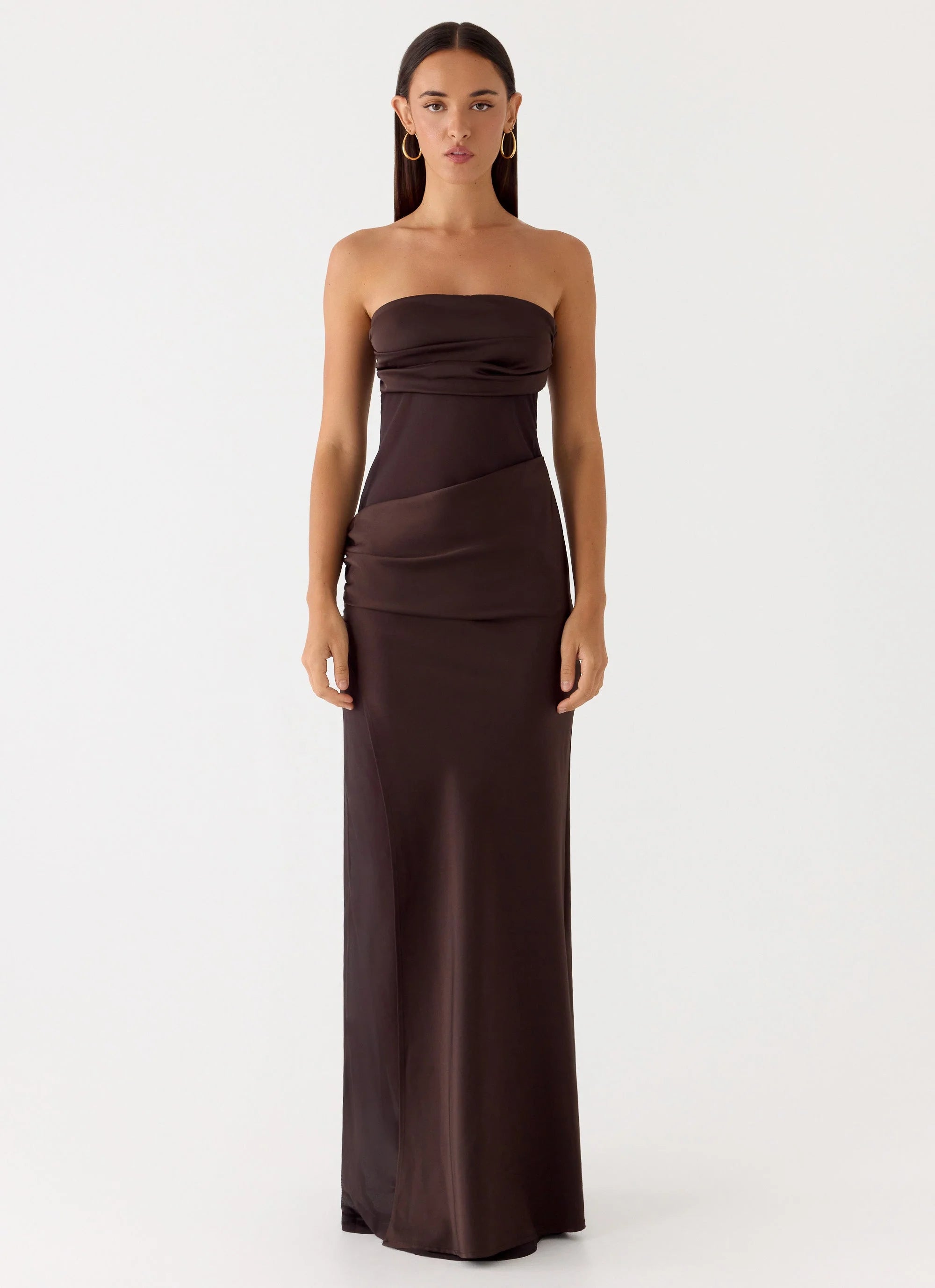 Champagne Skies Maxi Dress - Chocolate
