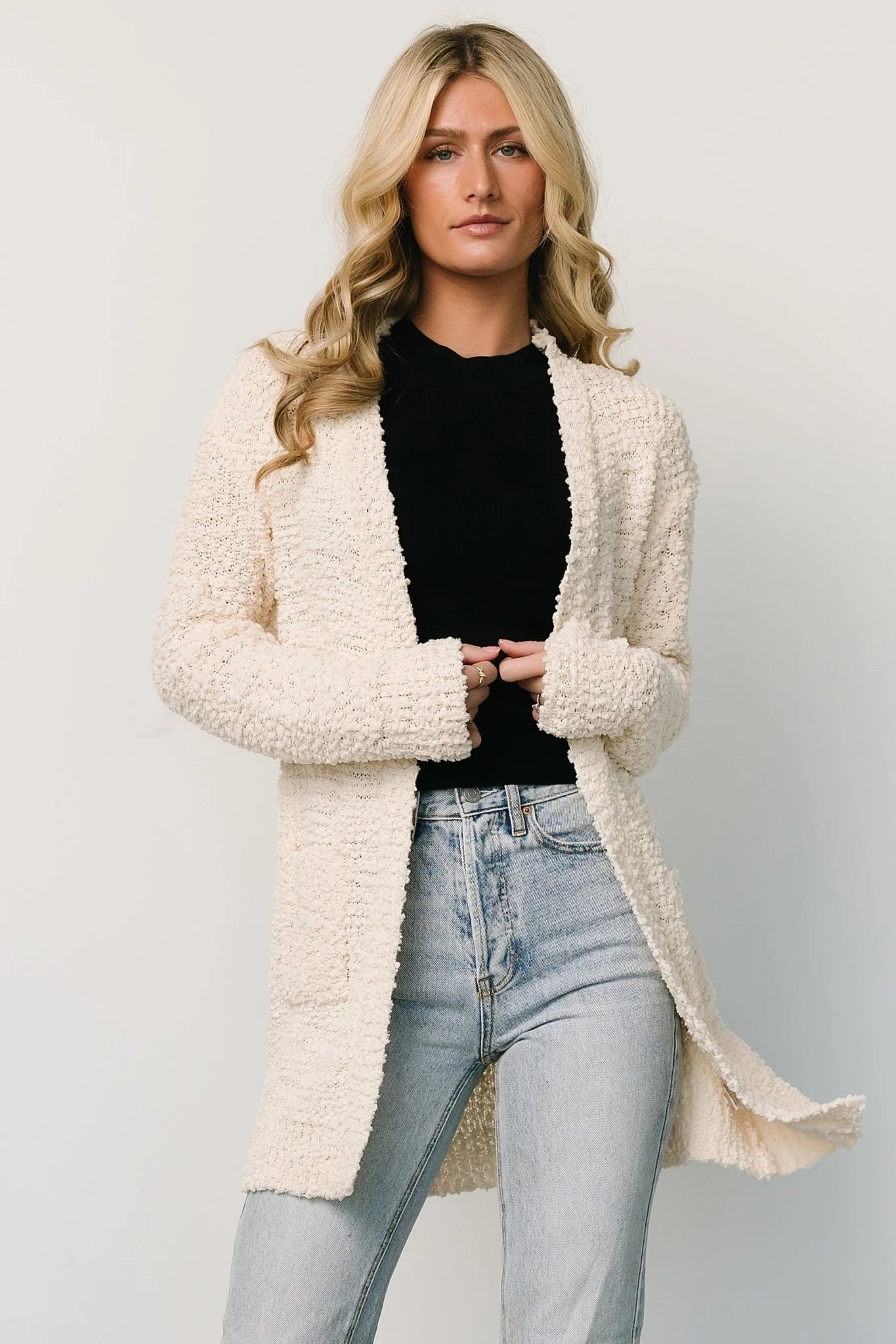 Oxford Pocket Cardigan | Cream