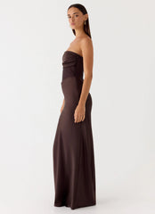 Champagne Skies Maxi Dress - Chocolate