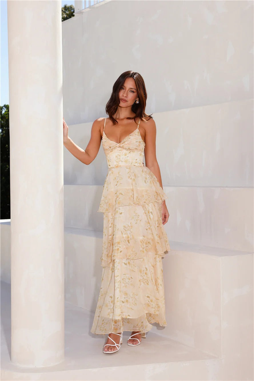 Sun Shining Through Maxi Dress Yellow