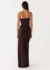 Champagne Skies Maxi Dress - Chocolate